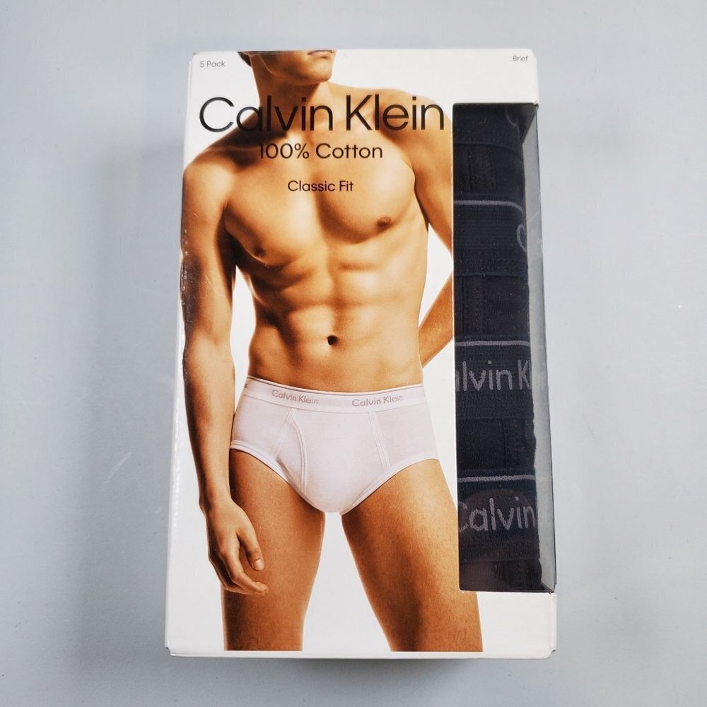 Calvin Klein 100% Cotton Classic Fit Briefs Men Size Small NWT 5 Pack